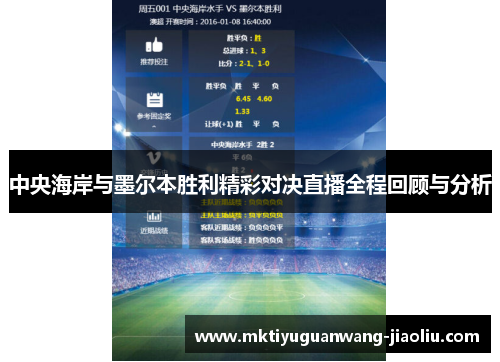 中央海岸与墨尔本胜利精彩对决直播全程回顾与分析